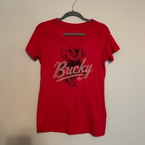 Red Badgers Adidas T Shirt